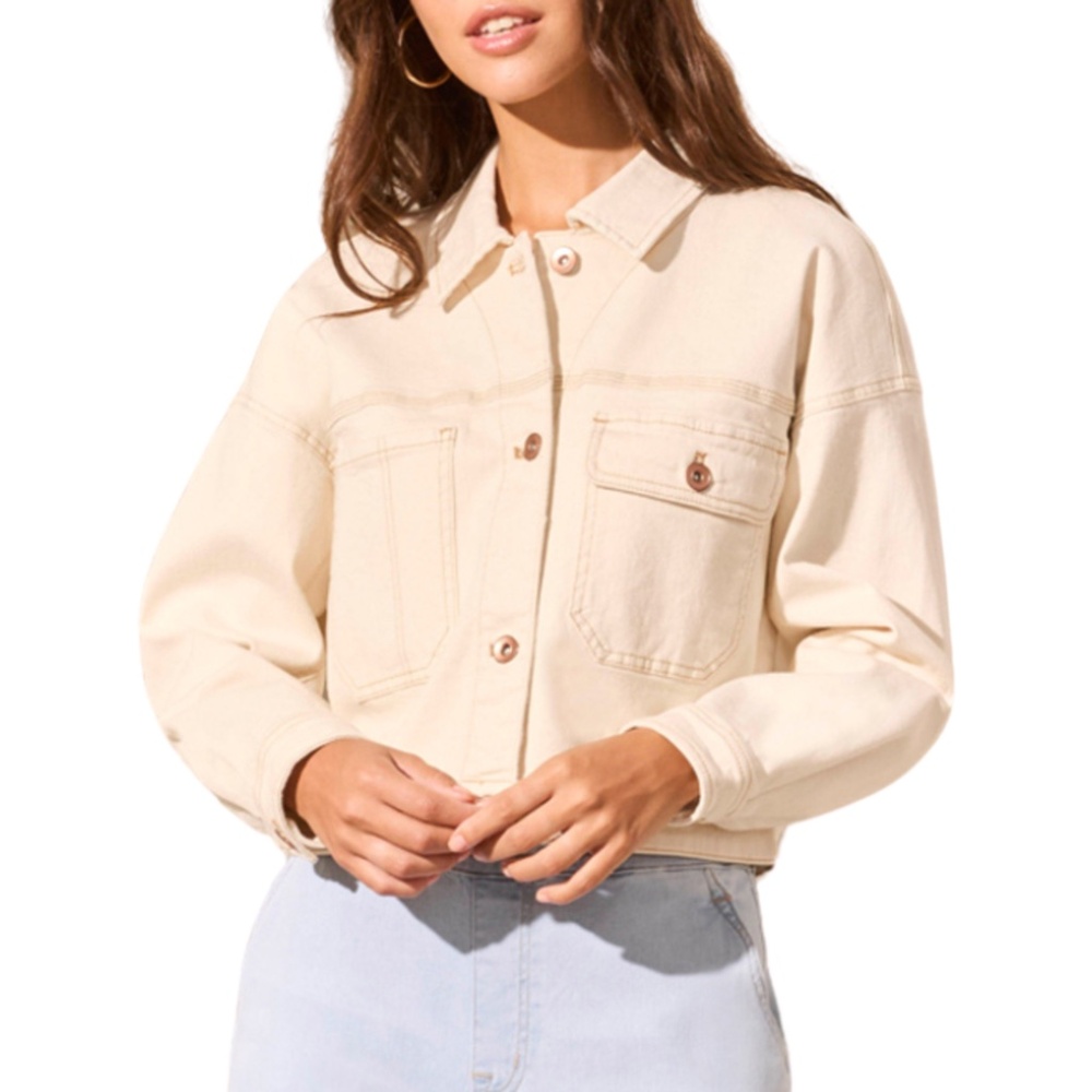 Tribal Jeans Off White Jean Jacket